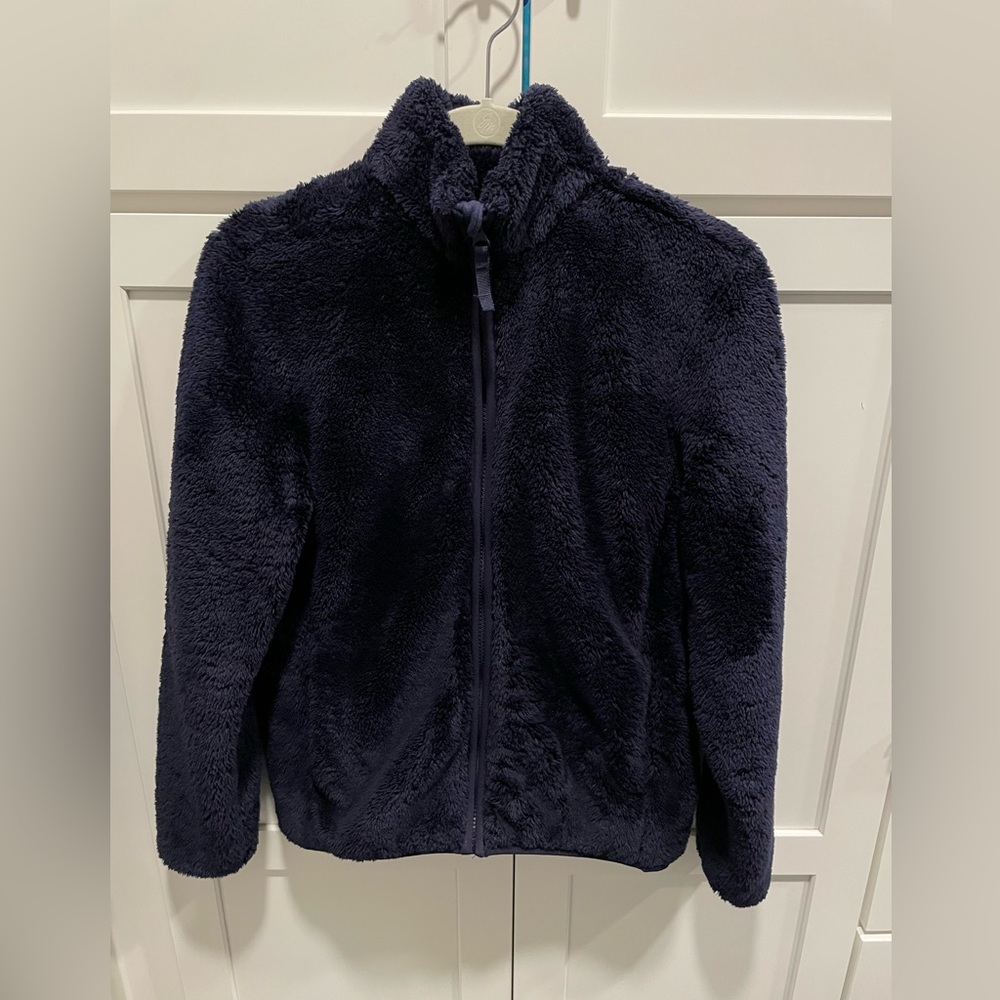PRIMARY Navy Blue Teddy Fleece Jacket. Full zip, boys or girls. Like New!